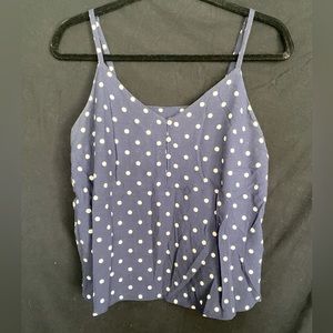 OLD NAVY Blue Polka Dot Tank Top